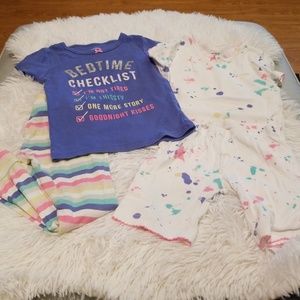 4 Piece girls carters pjs set